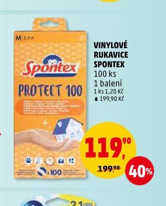 Vinylové rukavice Spontex 100 ks