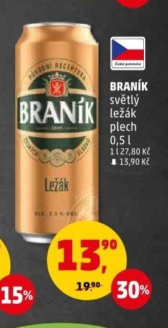 BRANÍK světlý ležák plech