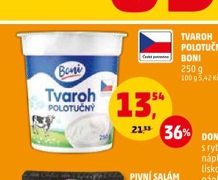 Tvaroh polotučný Boni