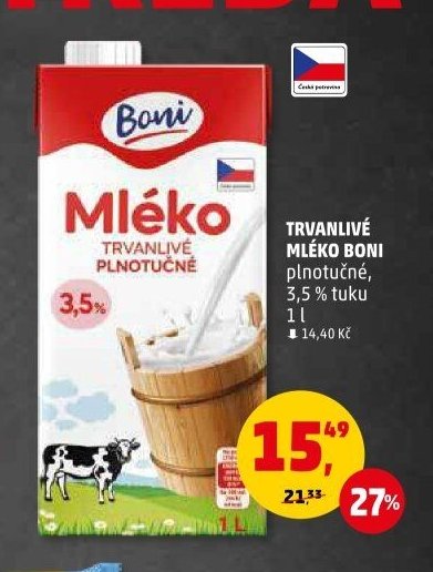 TRVANLIVÉ MLÉKO BONI
