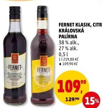 Fernet klasik Královská palírna