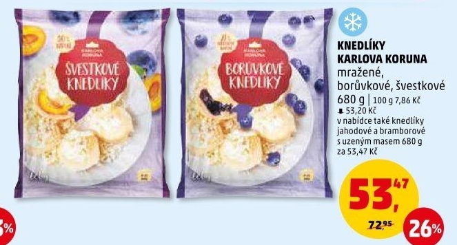 Knedlíky mražené Karlova Koruna