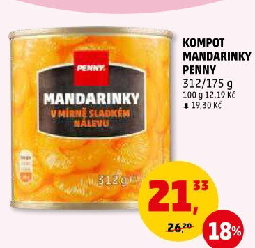 Kompot mandarinky Penny