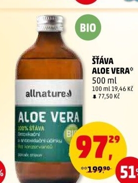 Nápoj Aloe Vera Allnature