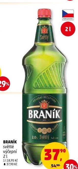 Pivo světlé výčepní 10° Braník