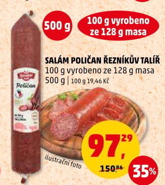 Salám Poličan Řezníkův talíř