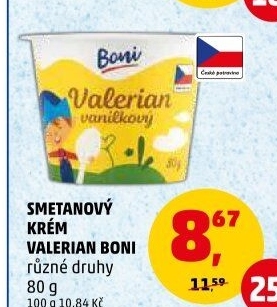 Smetanový krém Valerian Boni