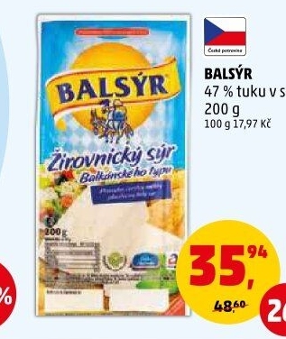 Sýr Balsýr Mlékárna Žirovnice