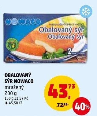 Sýr obalovaný mražený Nowaco