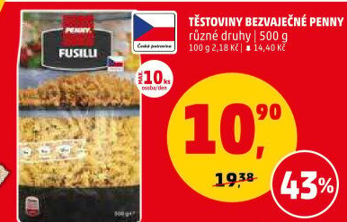 Těstoviny bezvaječné Penny