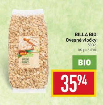 BILLA BIO Ovesné vločky 500 g