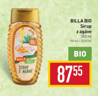 BILLA BIO Sirup z agáve 350 ml
