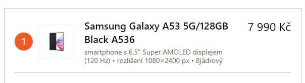 Samsung Galaxy A53 5G/128GB Black A536