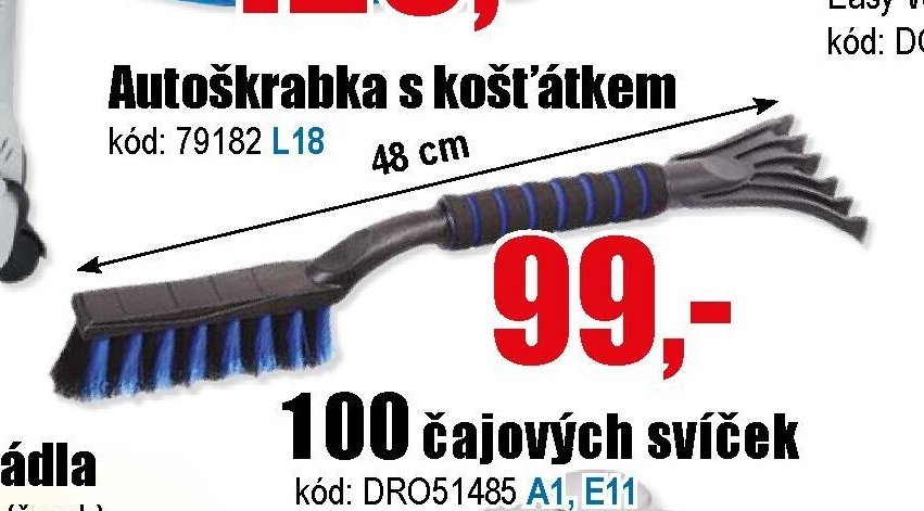 Autoškrabka s košťátkem