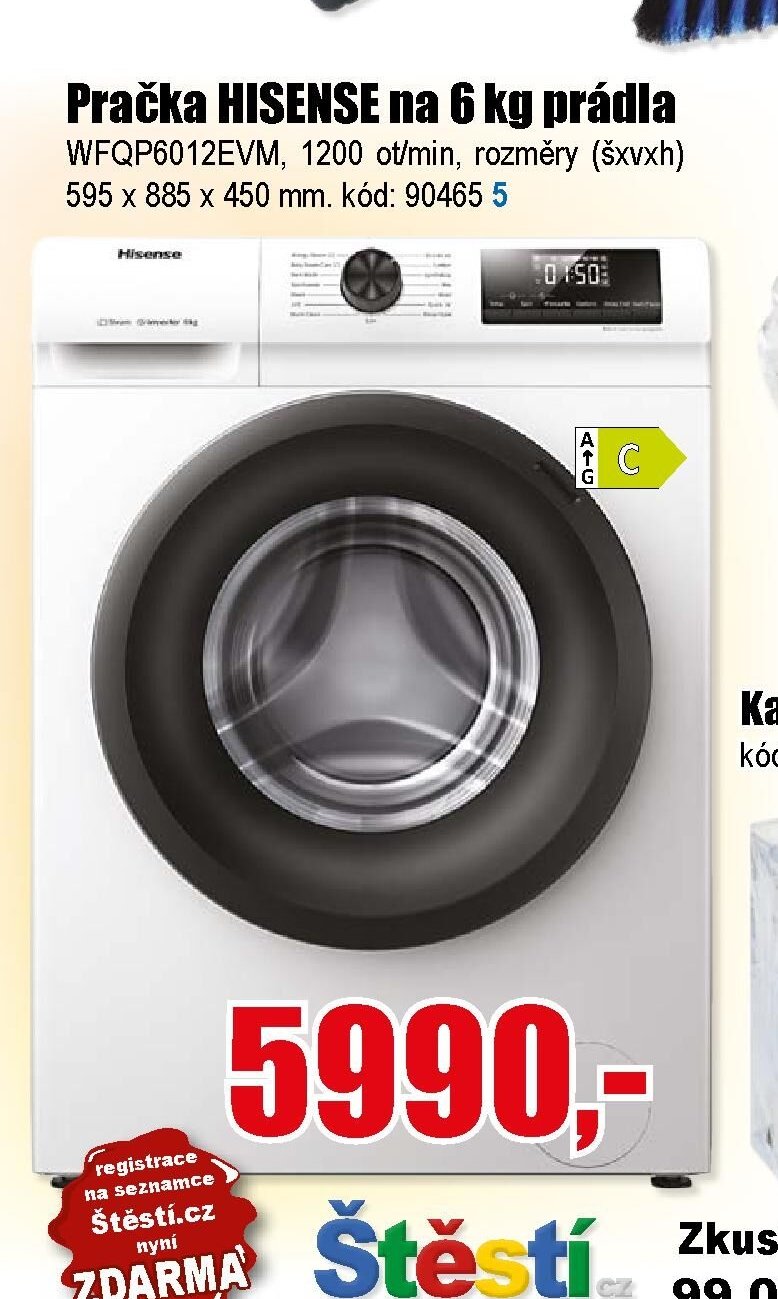 Pračka HISENSE na 6 kg prádla