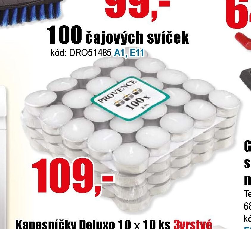 100 čajových svíček