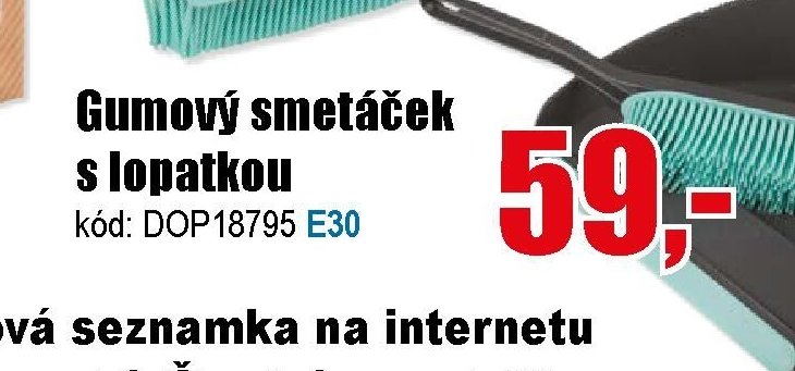 Gumový smeták s lopatkou