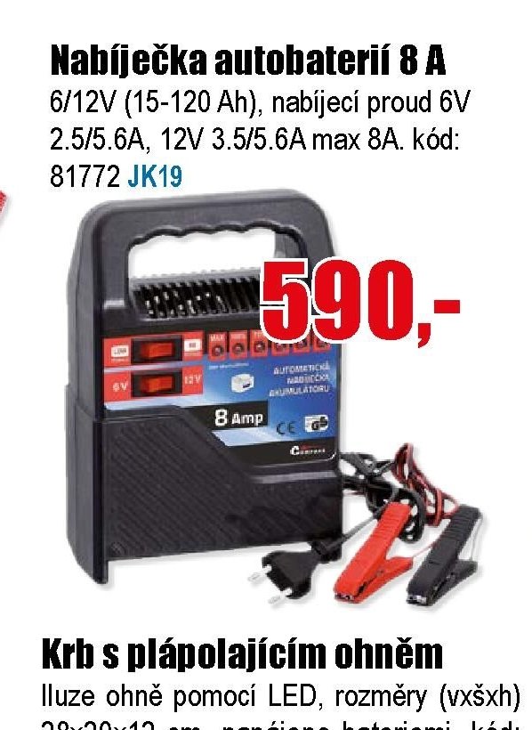 Nabíječka autobaterií 8 A