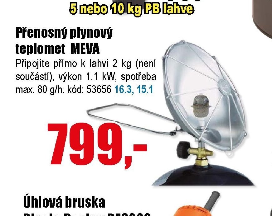 Přenosný plynový teplomet MEVA