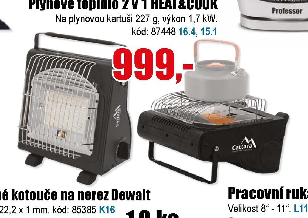 Plynové topidlo 2 v 1 HEAT&COOK