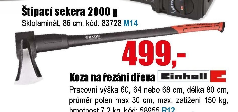 Štípací sekera 2000 g