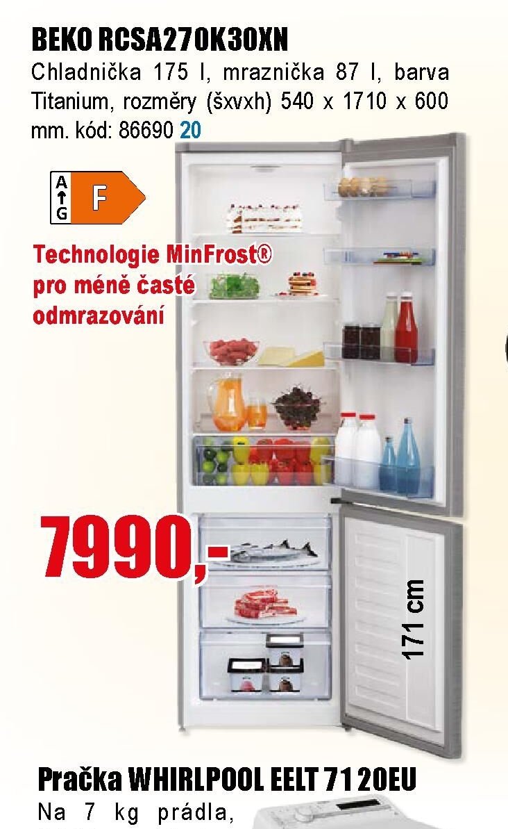 Chladnička BEKO RCSA270K30XN