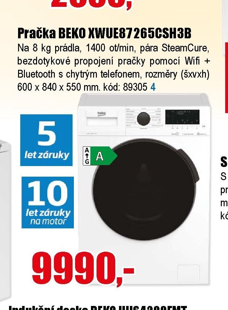 Pračka BEKO XWUE87265CSH3B