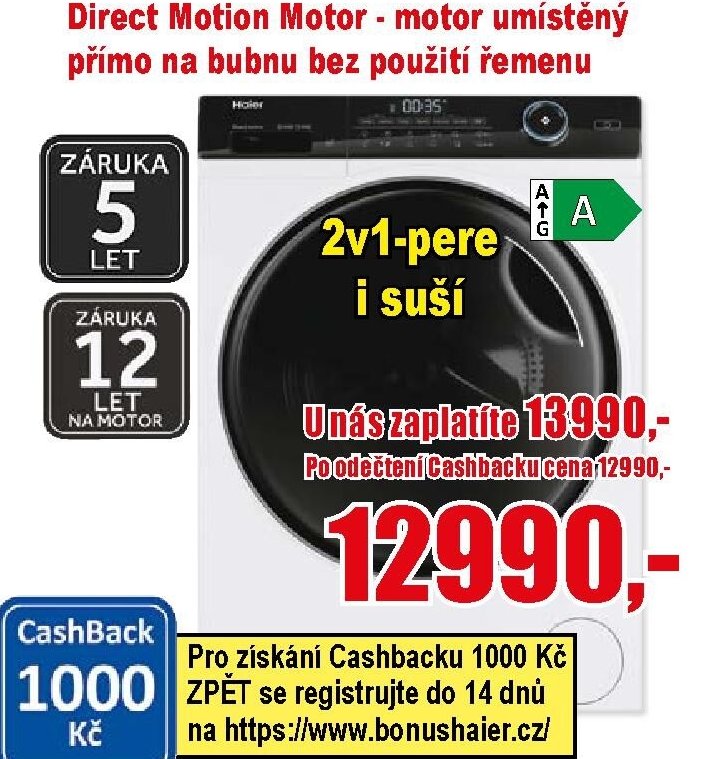 Pračka se sušičkou HAIER HWD90-B14959U1-S
