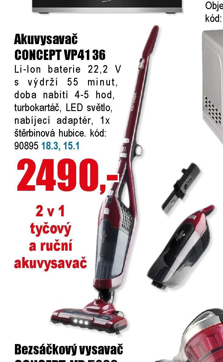 Akuvysavač CONCEPT VP4136