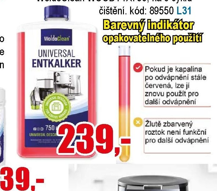 Odvápňovač kávovarů 750 ml WoldoClean