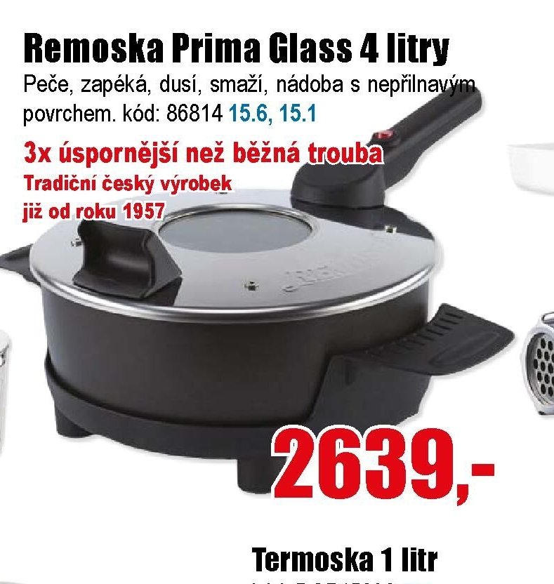 Remoska Prima Glass 4 litry