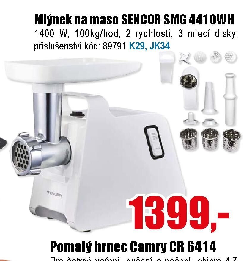 Mlýnek na maso SENCOR SMG 4410WH