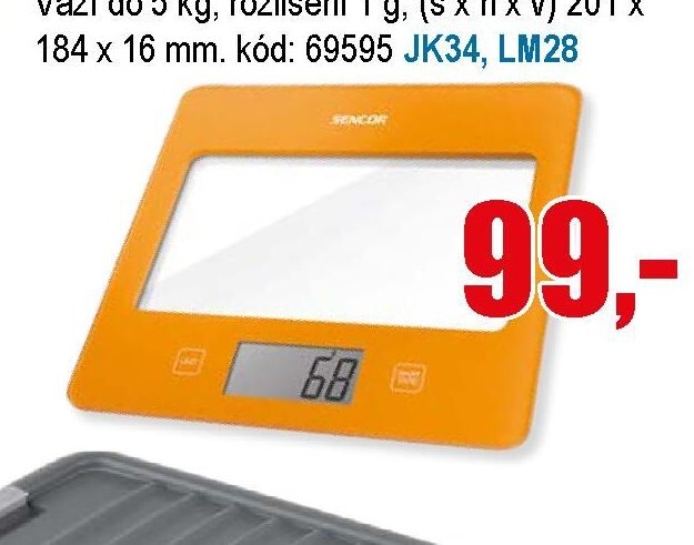 Skleněná kuchyňská váha SENCOR