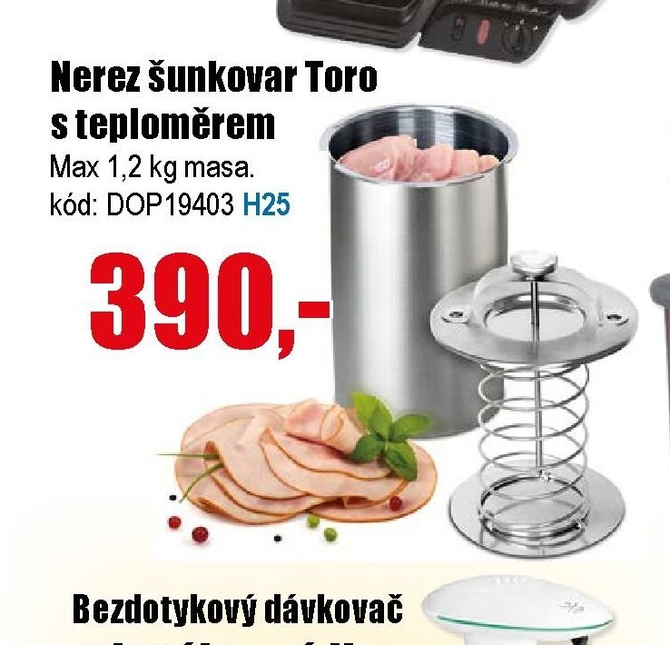 Nerez šunkovar Toro s teploměrem