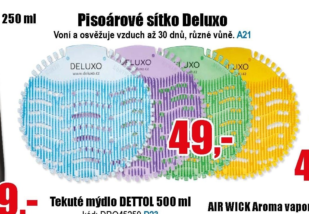 Pisoárové sítko Deluxo