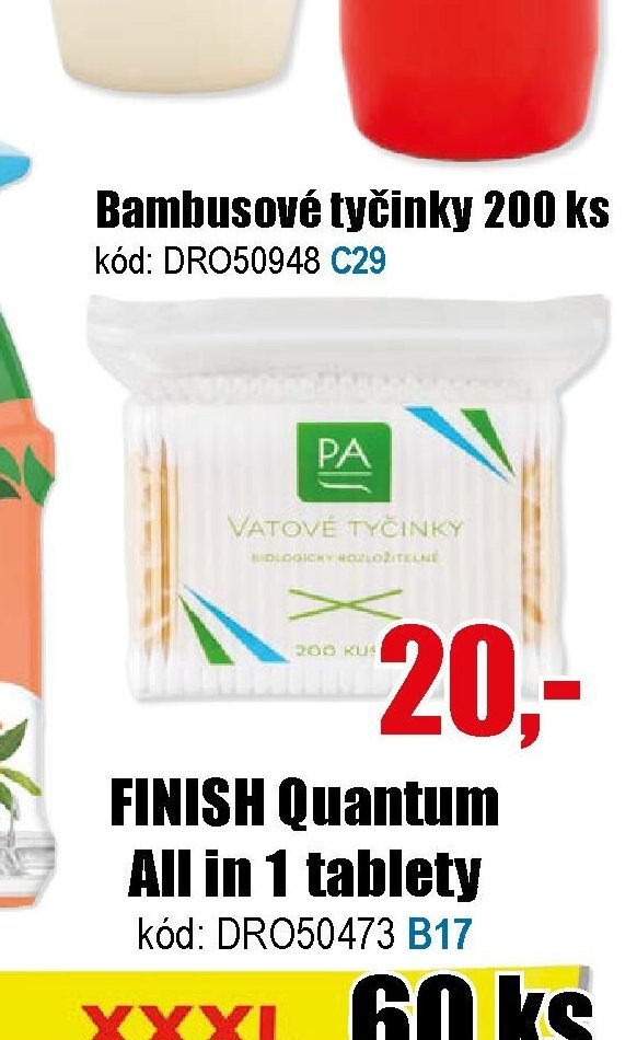 Bambusové tyčinky 200 ks