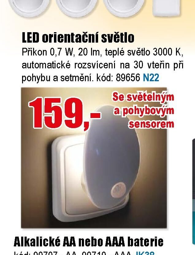 LED orientační světlo