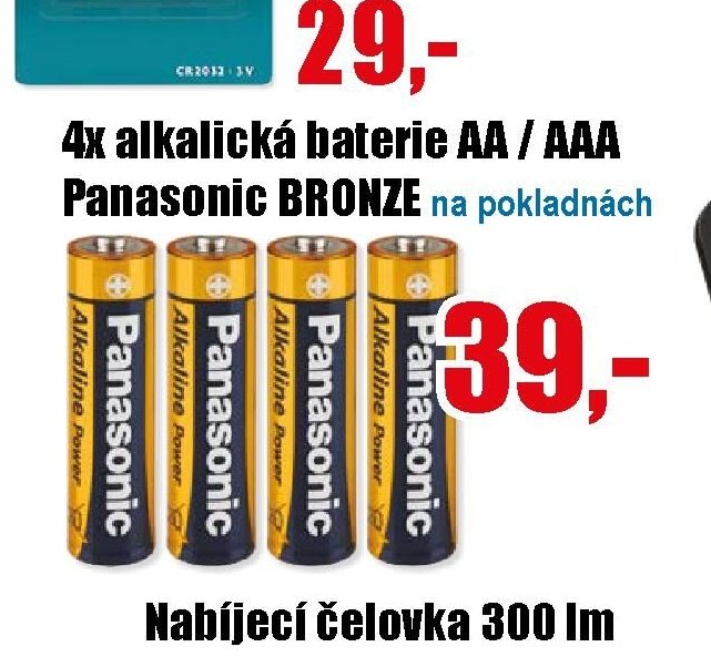 4x alkalická baterie AA / AAA Panasonic BRONZE
