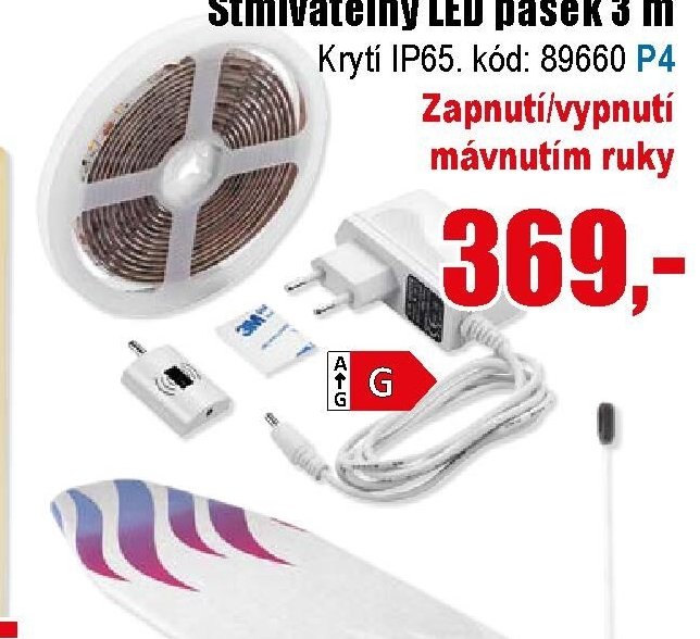 Stmívatelný LED pásek 3 m