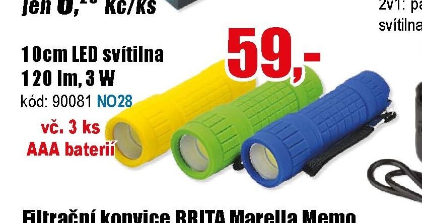 10cm LED svítilna 120 lm, 3 W