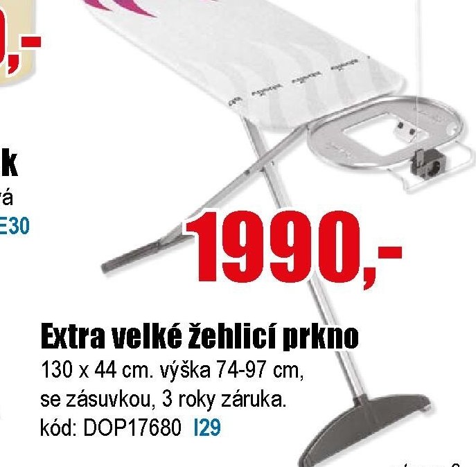 Extra velké žehlicí prkno