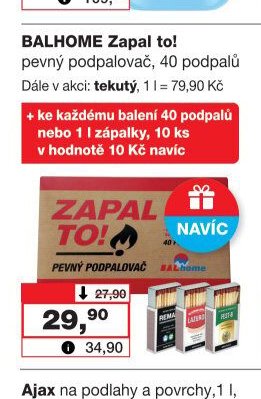 BALHOME Zapal to! pevný podpalovač
