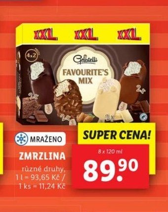 Zmrzlina Gelatelli Favourite's Mix