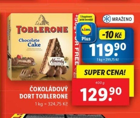 Čokoládový dort Toblerone