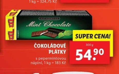 Čokoládové plátky Mint Chocolate