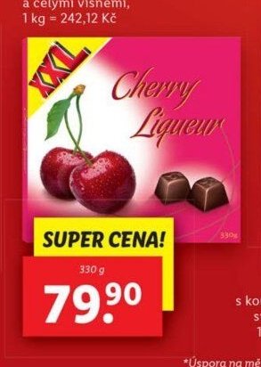 Čokoládové bonbony s likérovou náplní