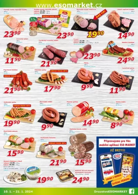 akční leták ESO MARKET 10.1.2024-21.1.2024