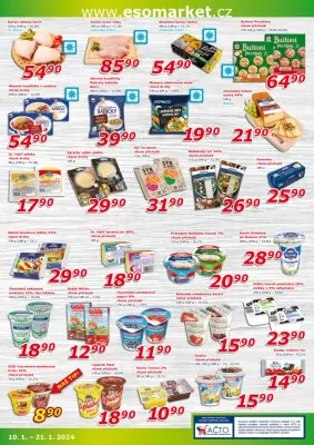 akční leták ESO MARKET 10.1.2024-21.1.2024