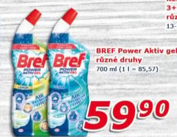 Čistič WC gelový Power Aktiv Gel Bref