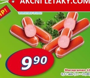 Párky kuřecí Klausovky Vodňanské kuře